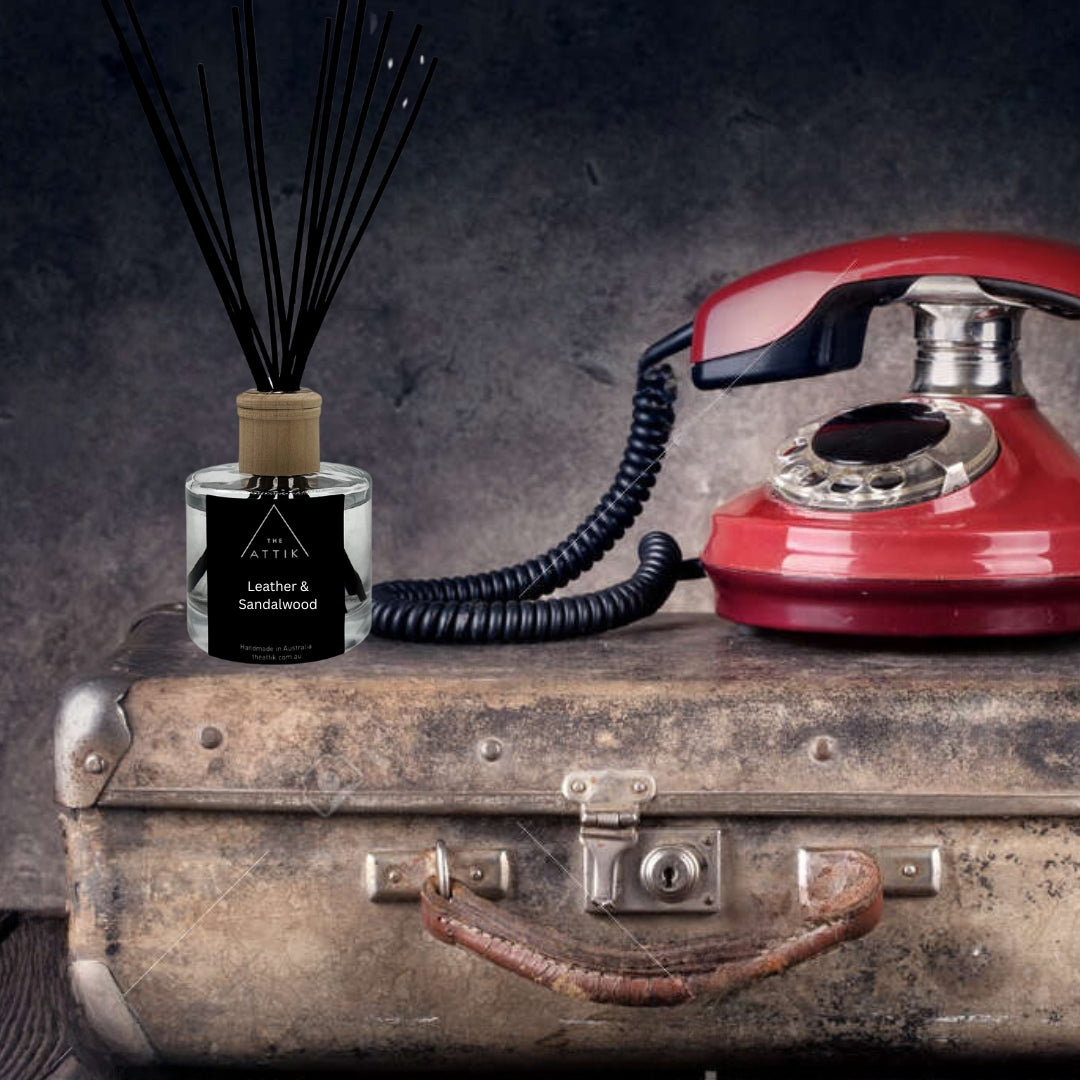 Leather & Sandalwood Reed Diffuser - theattik.com.au