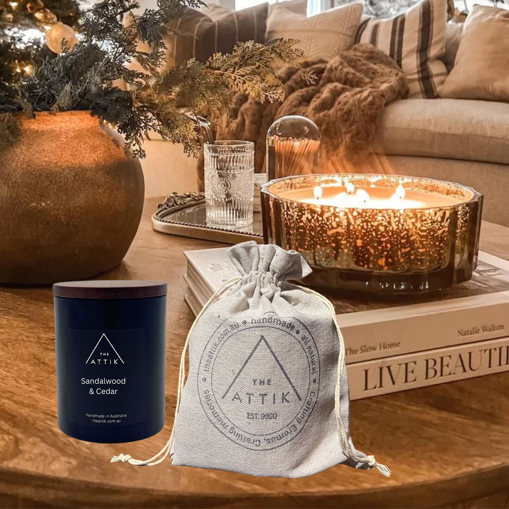 Sandalwood & Cedar Candle - theattik.com.au