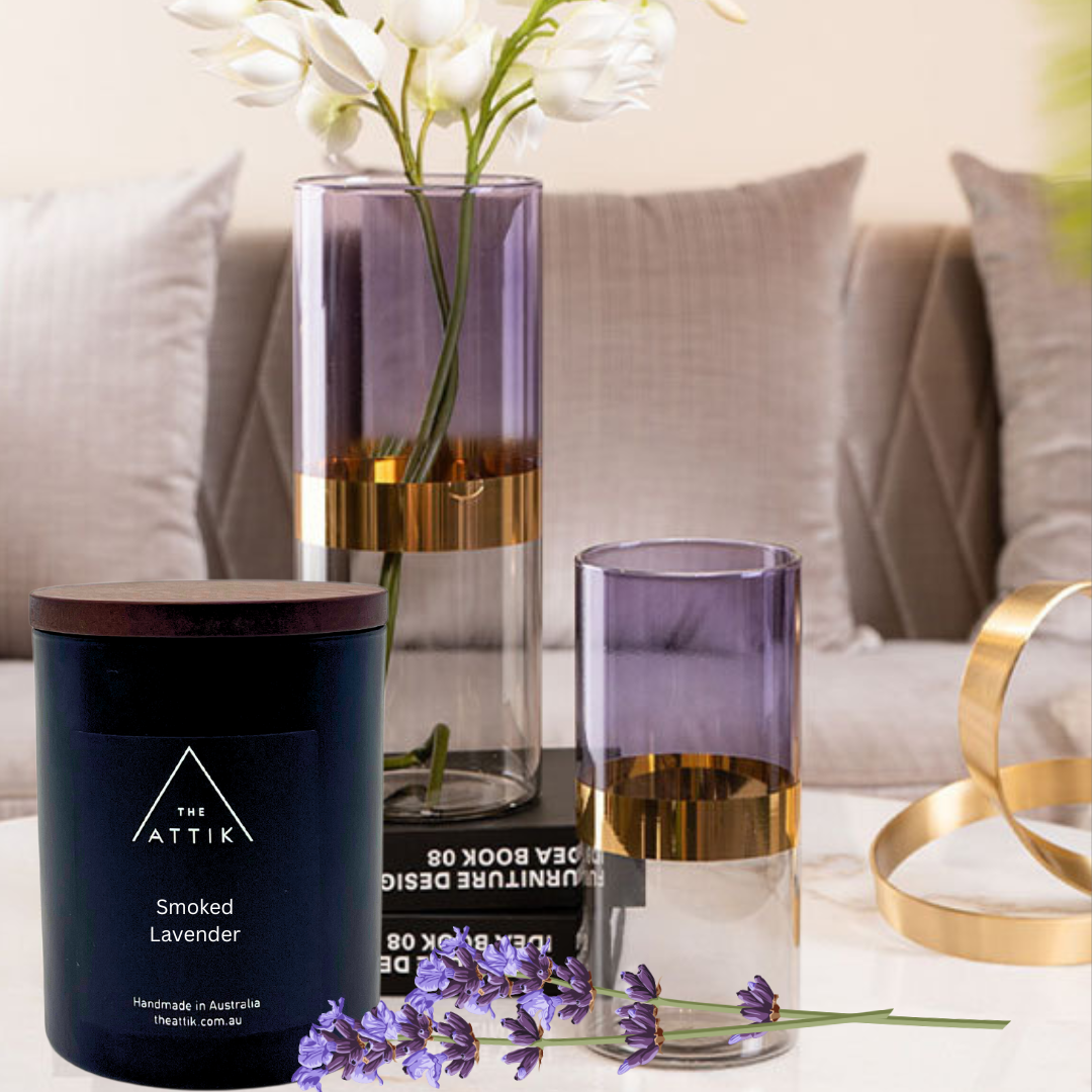 Smoked Lavender Candle - theattik.com.au